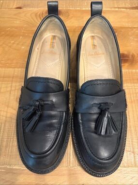 Sam Edelman Black Leather Tassel Loafers